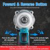 20V 520N.m Brushless Electric Impact Wrench Rechargeable 1/2 Socket Cordless Wrench Screwdriver Power Tools for Battery