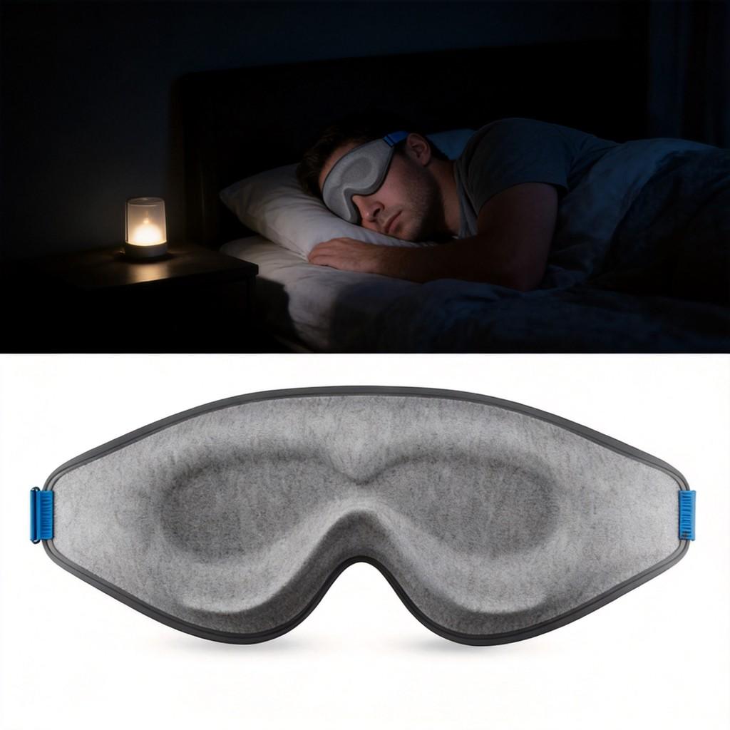 Memory Foam 3d Eye Mask With Breathable Design For Rest And Sleep Comfort