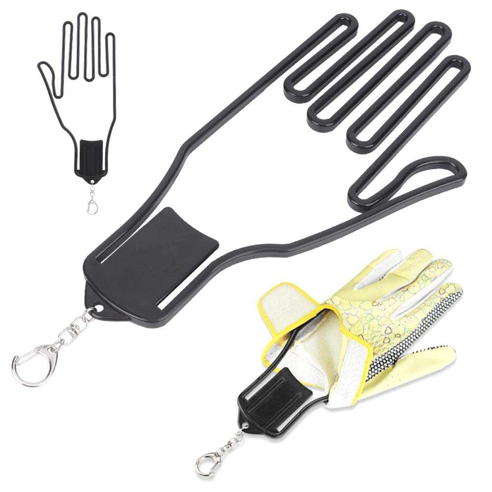 2Pcs Golf Glove Plastic Support Stretcher Bracket Rack Hanger Tool Accessory Supply Black