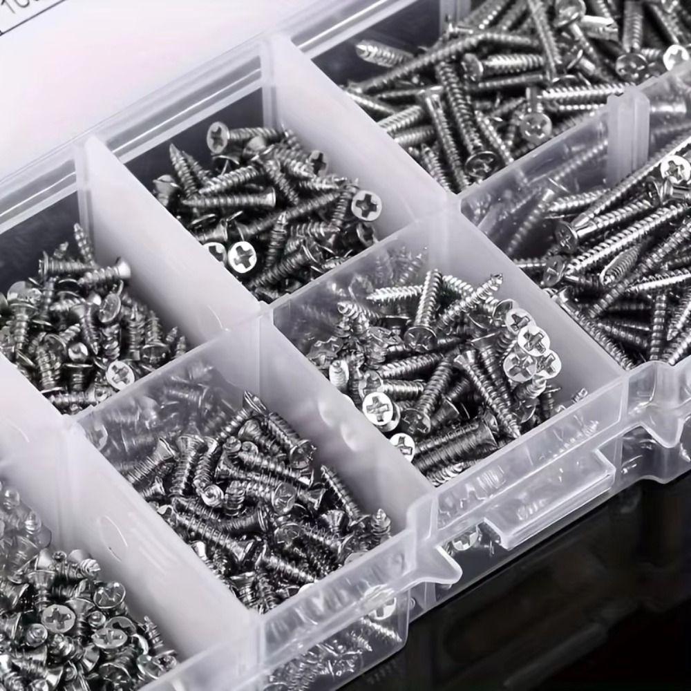 200pcs Cross Head Self-Drilling Screws Stainless Steel Sheet Metal Screws  Sheet Metal