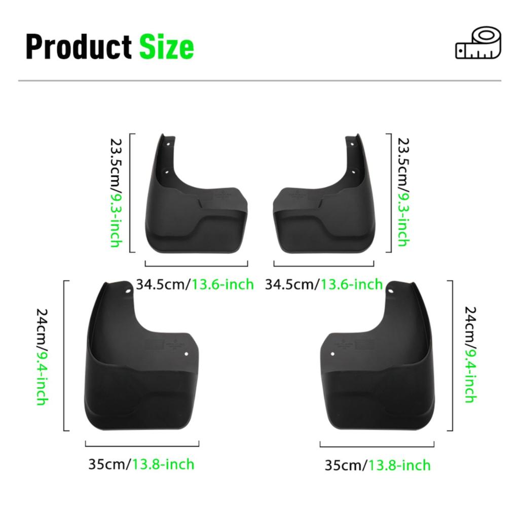 4PCS Car Mud Flaps Splash Guards Mudguards Car Mud Flaps Compatible with Toyota Innova 2016 2017 2018 2019 2020