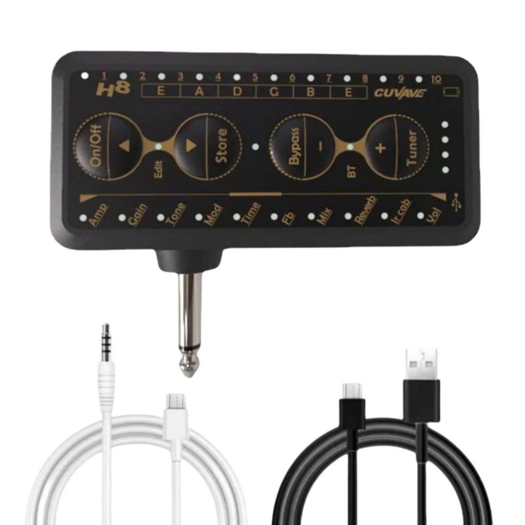 Ampli casque guitare multi-effets M-VAVE H8 Enceintes portables rechargeables