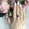 Серебряное кольцо с натуральным сапфиром 3.109ct, вес изделия 3,25 гр (2063261)