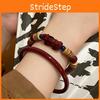 Red Handmade Exquisite Glass Pixiu Bracelet For Women Vintage New Chinese Design