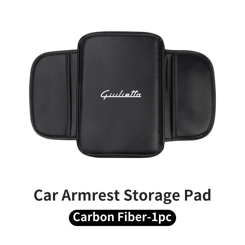 TSHP4 Leather Car Armrest Pad Armrest Storage Mat Interior Accessories For Alfa Romeo Giulietta 159 147 156 166 Mito Giulia GT Stelvio