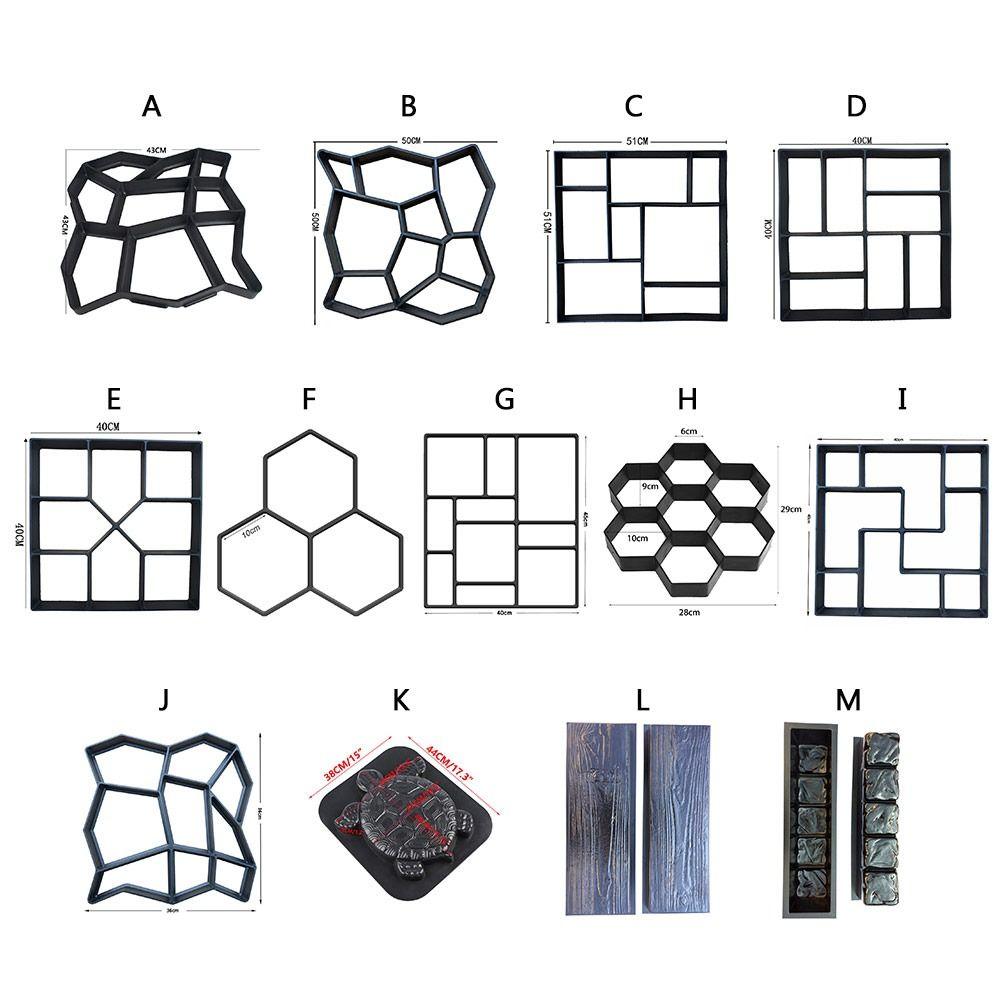 Gör-det-själv Trädgårdsgång Betongformar Golvbeläggning Cementform Återanvändbar Betong Tegeltillverkare