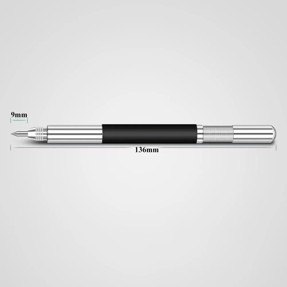 2Pcs Tungsten Carbide Tip Scriber Marking Etching Pen Double End Ceramic Glass Metal Wood Carving Scribing Marker Hand Tool