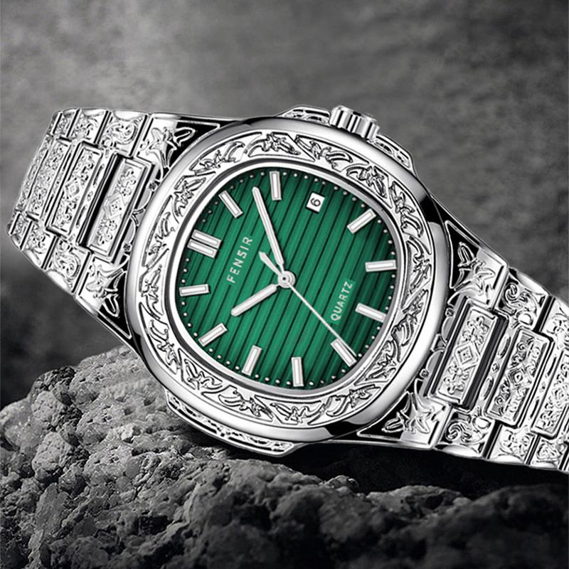 Luxus Herren Armbanduhr Leuchtend Wasserdicht Datum Herrenuhr Edelstahl Herren Quarzuhren Lässige Herrenuhr