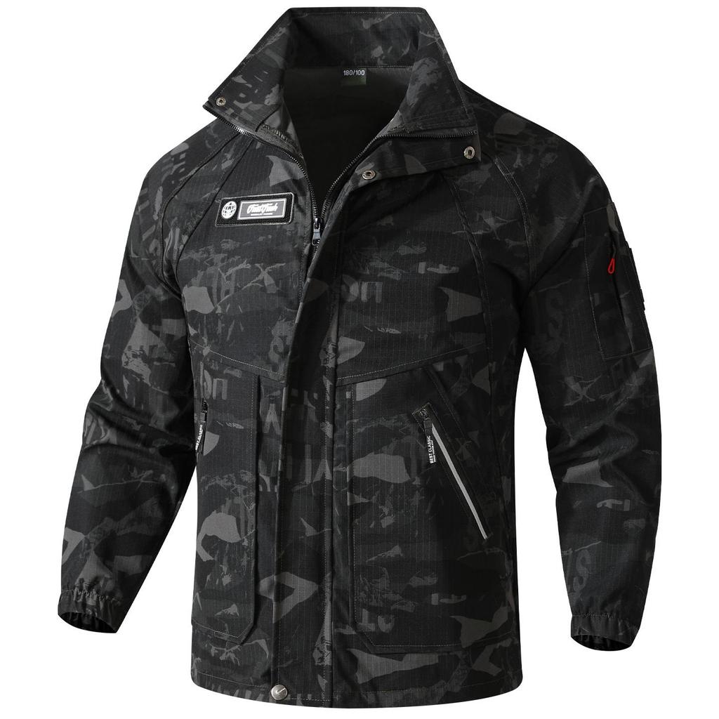 Set da lavoro mimetico da uomo: Resistente all'usura, Traspirante, Elastico Abbigliamento Primavera/Autunno