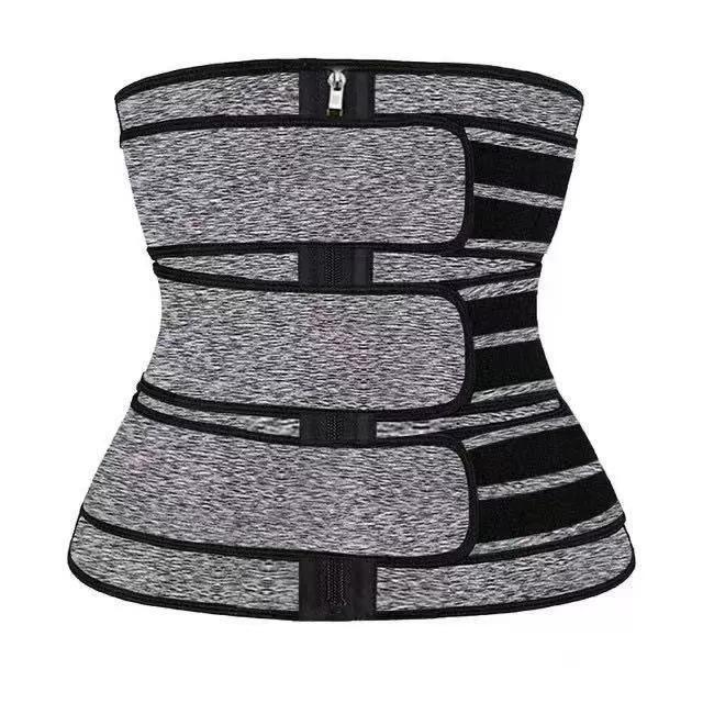 Women Neoprene Sauna Waist Trainer Corset 3‑Row Hooks Tummy Control Postpartum Waist Shaper Fitness Body Belt