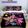 KPOP Hunter 3dílná sada povlečení Uzavírání na zip Obsahuje 1 povlak na přikrývku & 2 povlaky na polštář pro všechna roční období Ložnice Domácí Dekorace Koleje