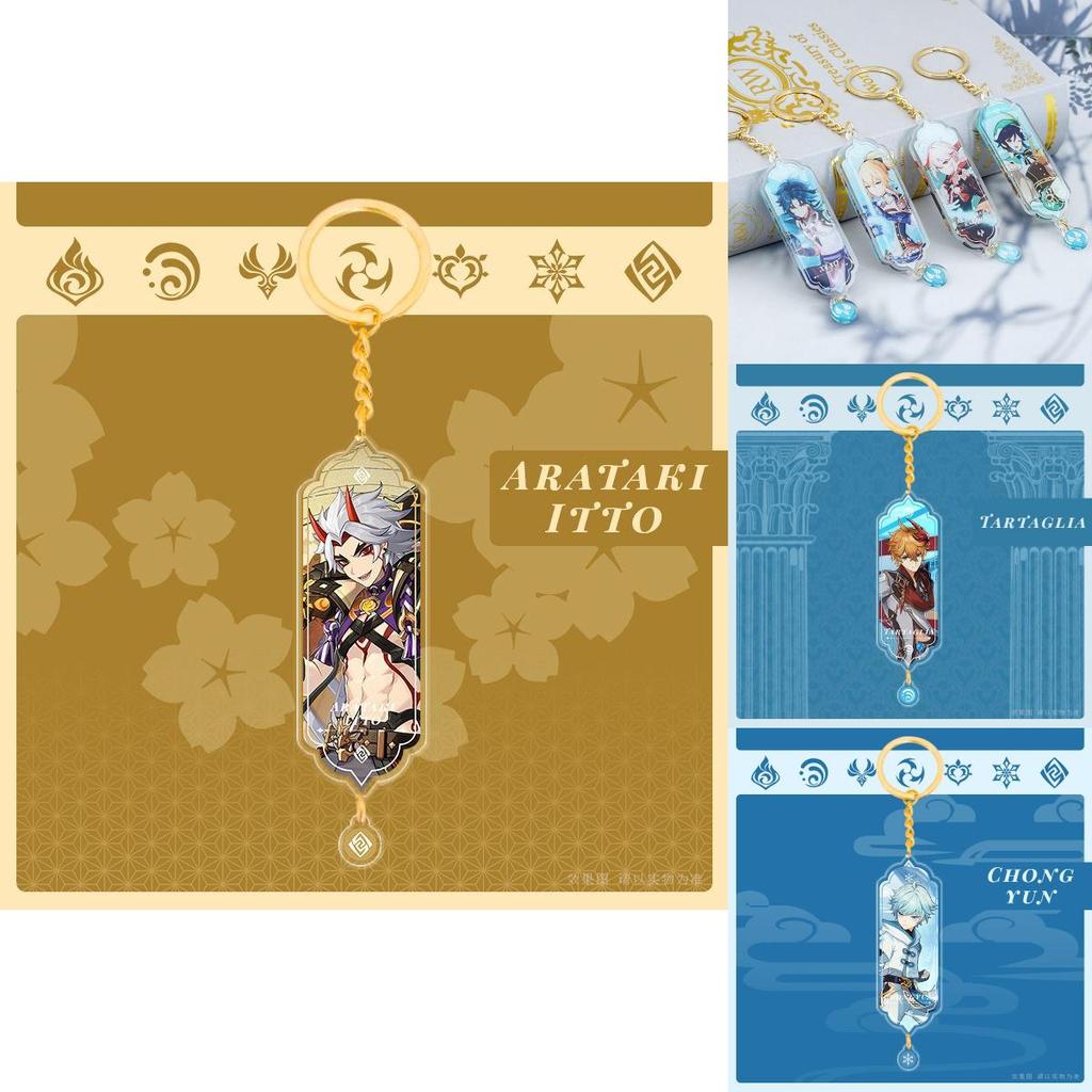 Genshin Impact Acrylic Double Sided Keychain Cartoon Keychains