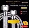 4-Min Stainless Steel Braided Dual Inlet/Outlet Hose for Hot/Cold Water Faucet, Heater, Angle Valve & Toilet.