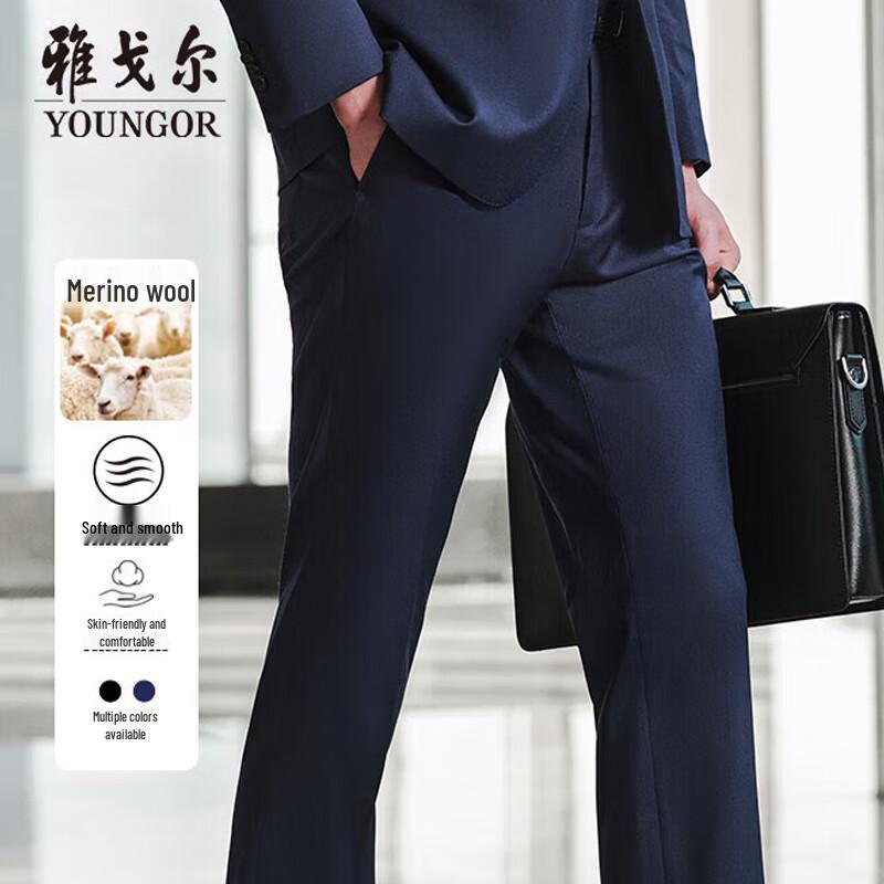 

YOUNGOR Men s Straight-Leg Business Dress Pants 37 180/92A