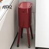 Wohnzimmer Mülleimer mit Deckel Erhöhte Beine Und Räder 16L Fassungsvermögen Zum Draufdrücken Kompakter Behälter für Zuhause Mülltonne Retro Stil Abfall Küche