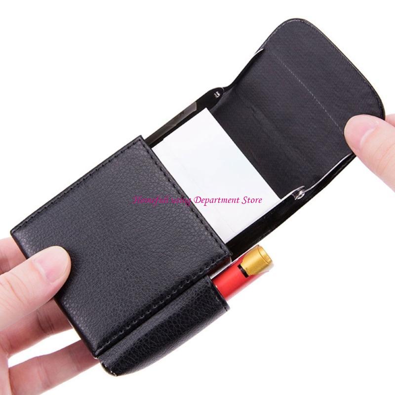 PU Leather Cigarettes Storage Case Portable Holder Pocket Multifunctional Cigarettes for Daily Use