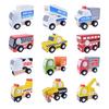 12PCS Set Mini Wooden Car Airplane Model Toy Simple Style Decoration Color Wooden Car Airplane Mini Educational Toy For Children