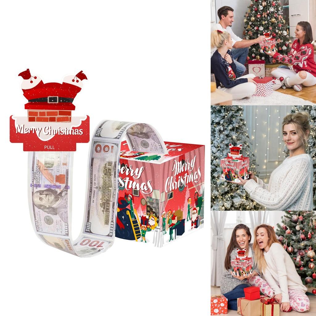 Christmas Party Decorations Gift Box With Red Gradient Finish For Holiday Celebrations