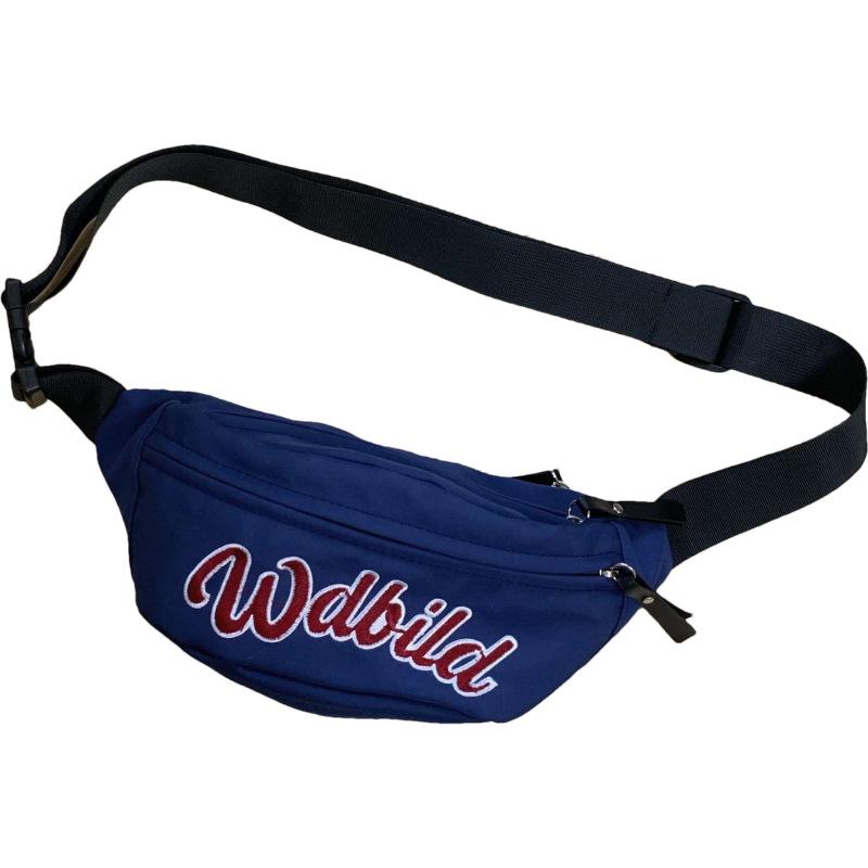 Men's and women's outdoor sports fanny pack large capacity portable letter shoulder messenger bag new street fashion breast bag