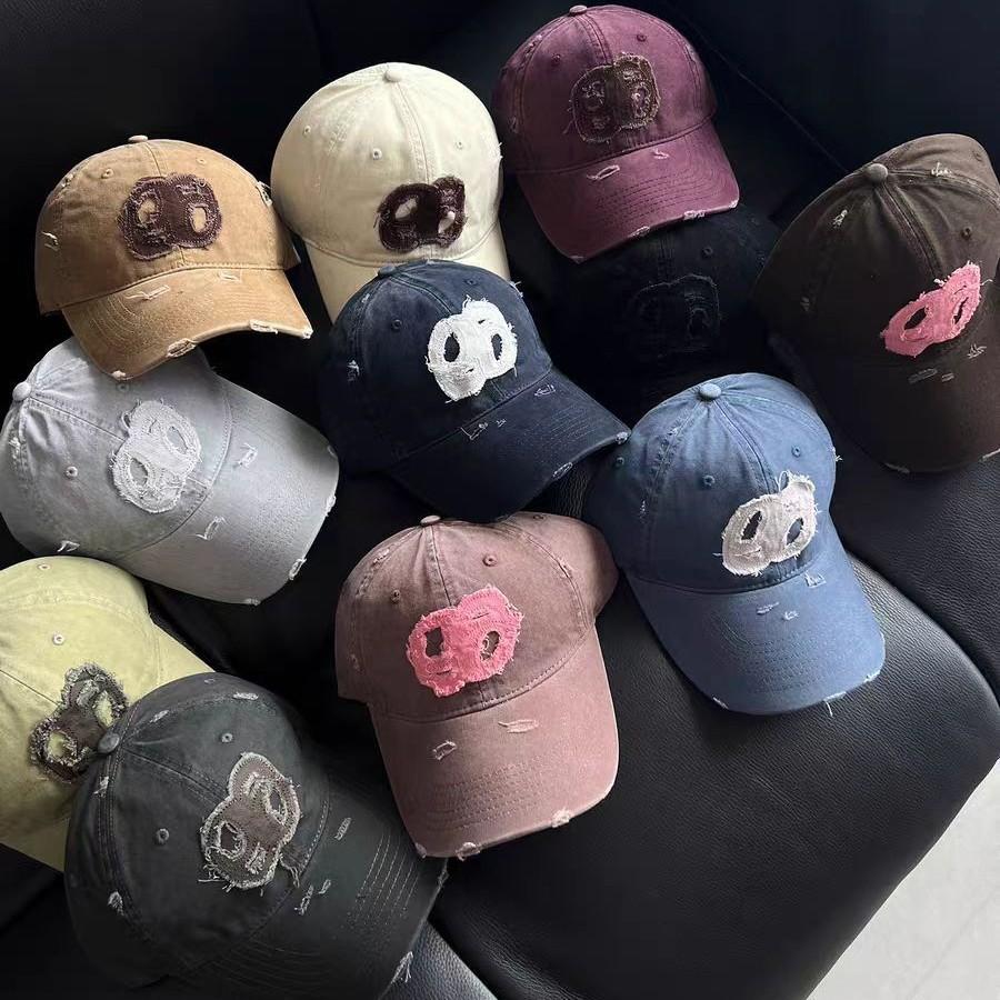 Fashion Hat Korean trendy brand ripped cap children American retro street deepening big head circumference showing face small baseball cap