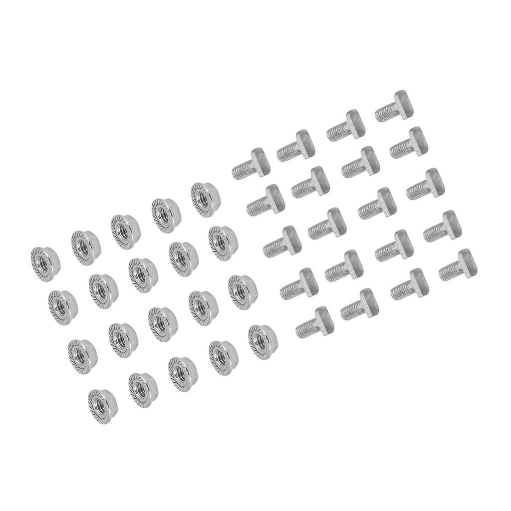 20 Set 304 Stainless Steel M6 Screws with Flange Nut Fasteners Hardware Greenhouse Supplies