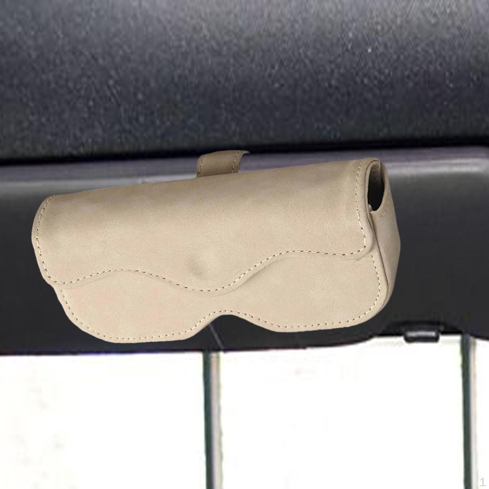 

Car Sun Visor Sunglasses Holder Auto Interior Easy to Install Ticket Card Clip Universal бежевый