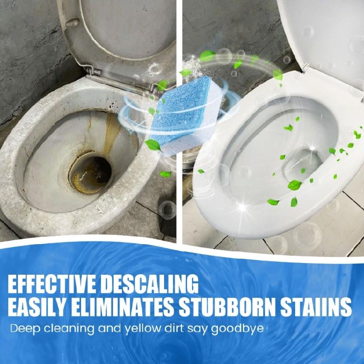 Automatic Toilet Cleaner 16pcs Effervescent Tablets Bathroom Yellow Dirt Remover