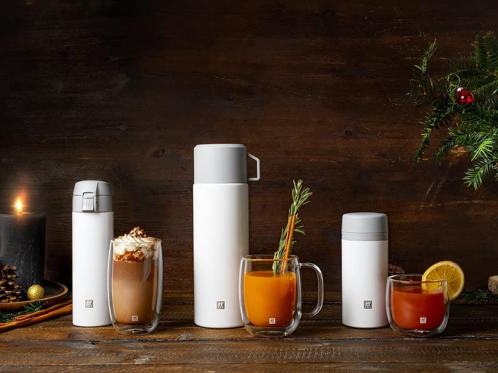 Zwilling Bottle 1000ml Water Bottle Thermos Bottle Stainless Steel Vacuum Cold Insulation Heat Insulation Japanese ZWILLING THERMO "Vacuum White"