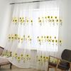 Elegant Sheer Curtains Gauze Transparent Curtain Sunflower Tulle Curtain  Home Decoration