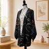 Used Vintage Pure Silk Haori Kimono Coat For Clothes Japanese Modern Antique Kimono Retro Everyday Use Stylish Layering Outerwear Overseas Souvenir