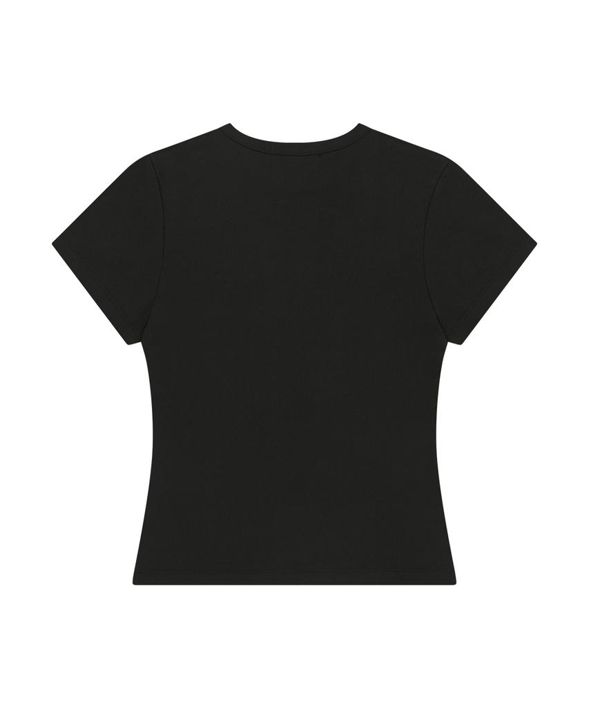 Aejeuyua Cross Hotfix T-Shirt Black