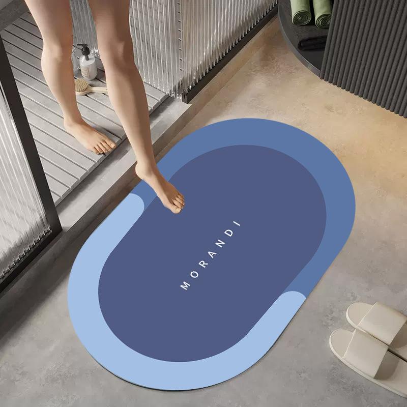 Alfombrilla de diatomeas para inodoro, sencilla, de secado rápido, absorbente, antideslizante, para el hogar y el baño