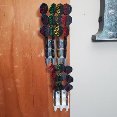Wall Mounted Dart Organizer 9 Slot Dart Holder 3D Printed Dart Rack Birthday Festive Gift for Dart Players