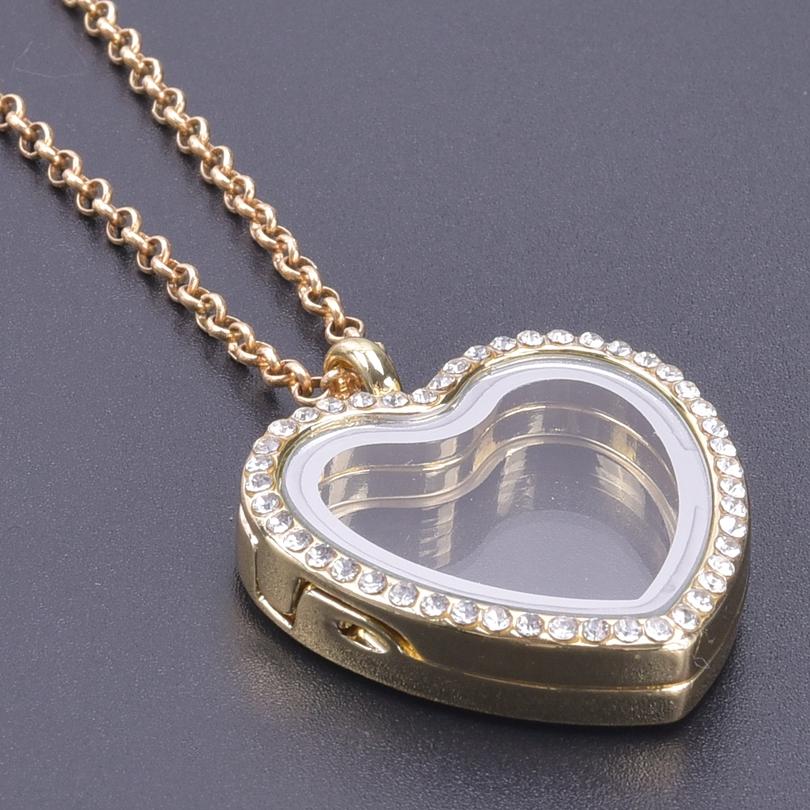 1Pc Round Heart Glass Cremation Urn Locket Pendant Necklaces For Ashes Mix Geometric Memory Floating Relicario Collares Jewelry