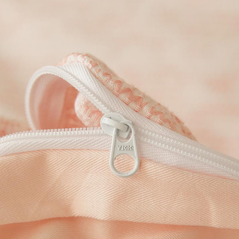 High-end Rope Threading Jacquard Bedding Set 100% Cotton Skin-friendly Breathable Queen Duvet Cover Set with Sheets Quilt Cover