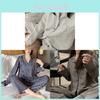 Frühlings-Koreanischer Stil Lockerer Pyjama-Set Mit Lila-Gold-Streifen Für Zuhause Und Schlaf