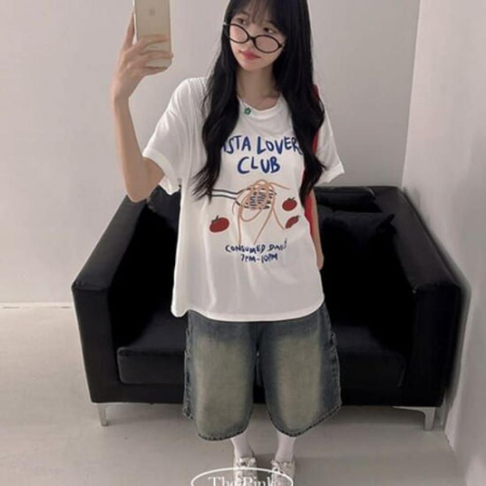 The Pink Oversized PrinTing T shirT