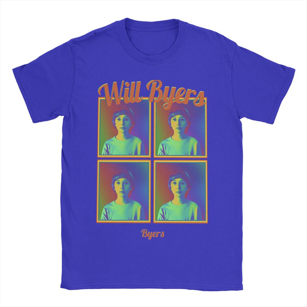 Men's Will Byers  T Shirts  Cotton Clothing Fashion Short Sleeve Crewneck Tee Shirt Printing T-Shirt