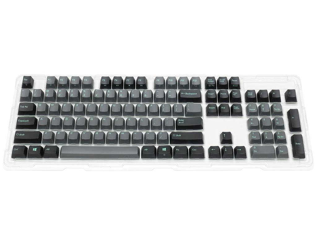 FILCO PBT Two-Tone Molded Keycap Set, ASAGI X Gray, Replacement for Majestouch, 104 Keys, English Layout, Includes Key Puller, FKCS104AGP2Z