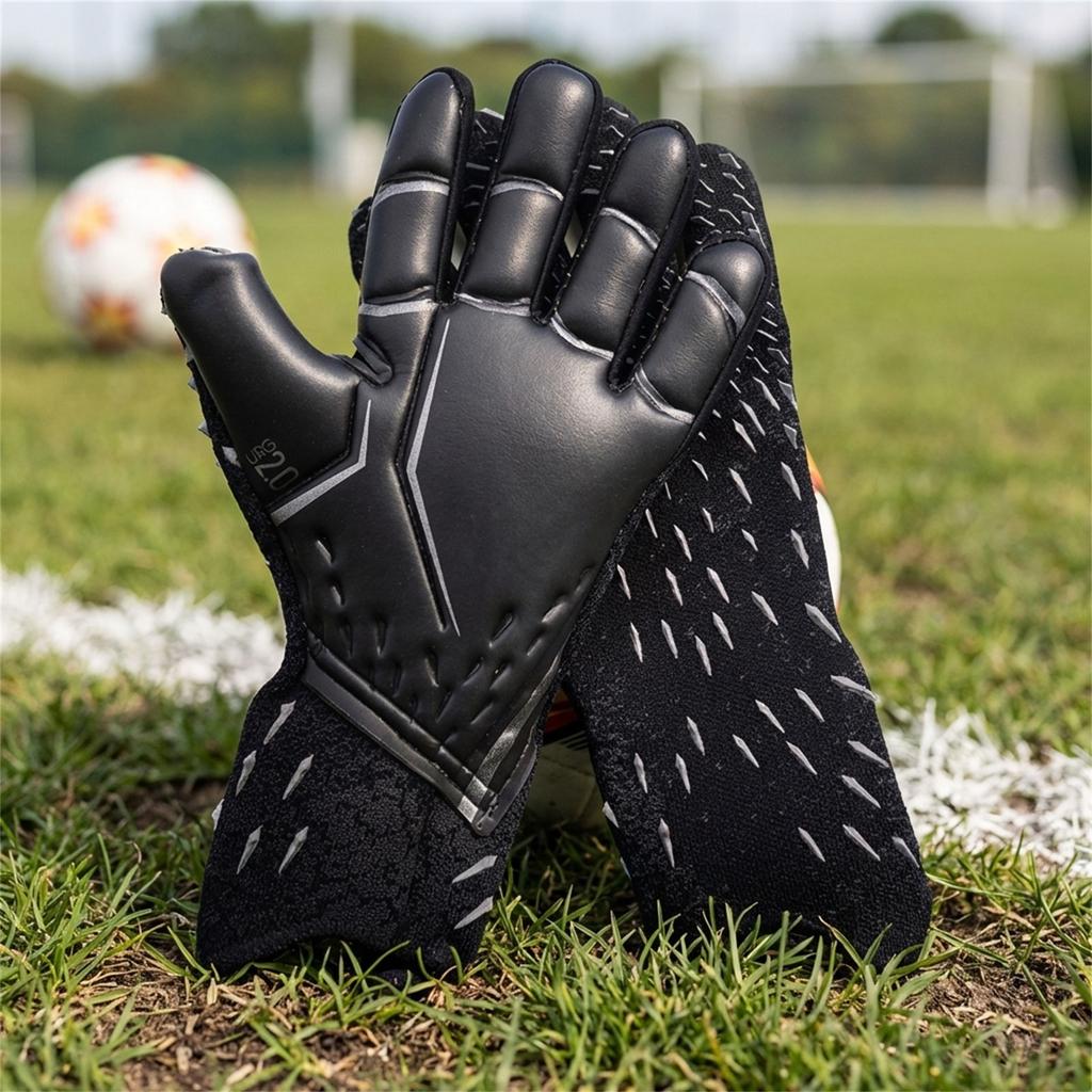 Goalkeeper Gloves Latex Thickened Durable for Soccer Training and Match Adult Kid Adjustable Wristband