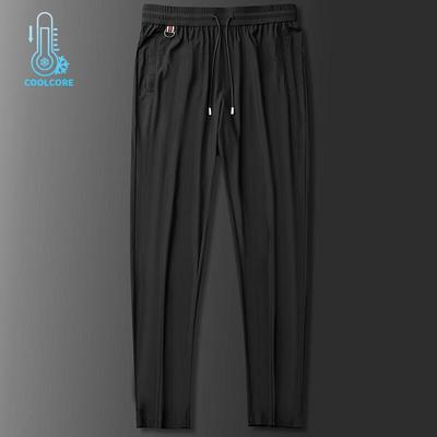 Men's Plus Size Ice Silk Straight-Leg Casual Pants
