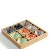 ZISIZ Two-Compartment Bamboo Serving Trays