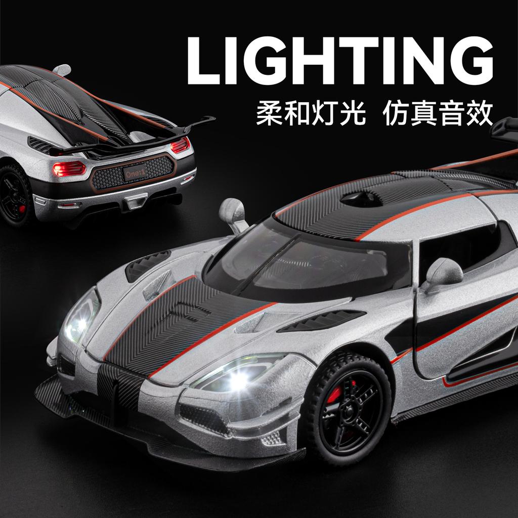1:32 KNSG ONE 1 ONE-1 Miniature Toys Cars Alloy Diecast Models Pull Back Vehicles High Simulation Miniature Indoor Boutique Gift