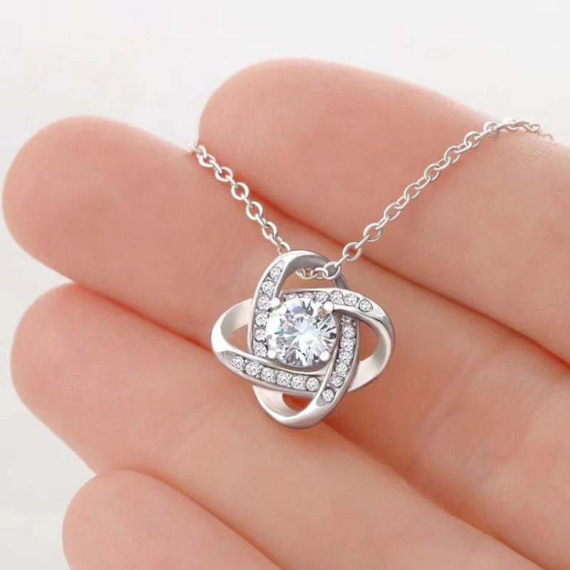 Stainless Steel Heart Pendant Necklace With Cubic Zirconia Rhinestones Fashionable Titanium Choker Women Four-Leaf Clover Stainless Steel, Silver