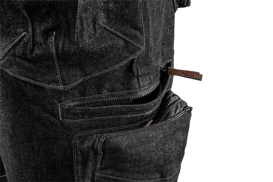 Krótkie Spodenki Robocze Denim, Czarne Xl - T N81-273-Xl