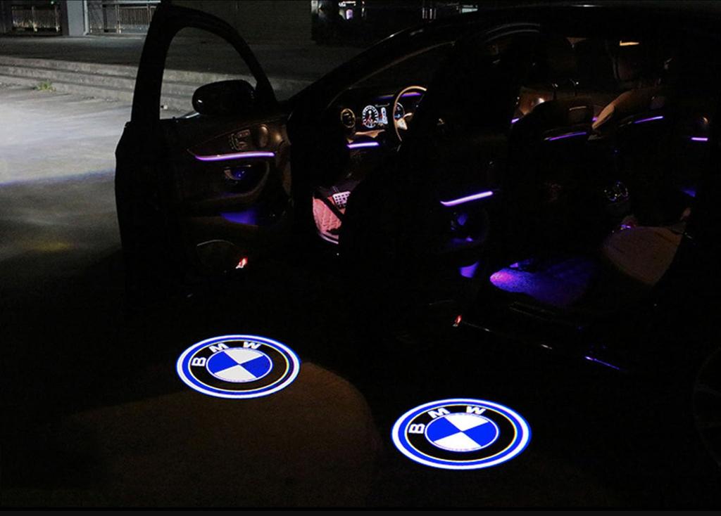 Car Courtesy LED Courtesy Lamp with Courtesy Light Logo Projection Ghost Sha Professional Courtesy Light Compatible BMVV 2/3/4/5/6/7/X3/X5/X6/M/GT