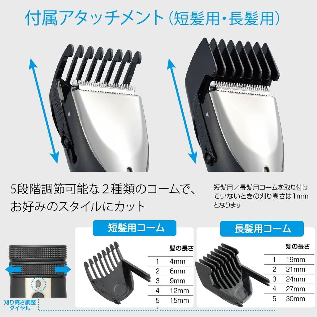 OHM Electric Iberis Electric Hair MEN'S Clipper, Battery-Operated, Black, HB-HCKG2100N-K, 00-5824