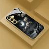 Black flower  Phone Case glass phone case for Samsung Galaxy S26 22 23 24 25 PLUS S21 22 23 24 25 ULTRA