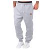 Moda masculina esporte cor bandagem casual solto moletom com cordão calça