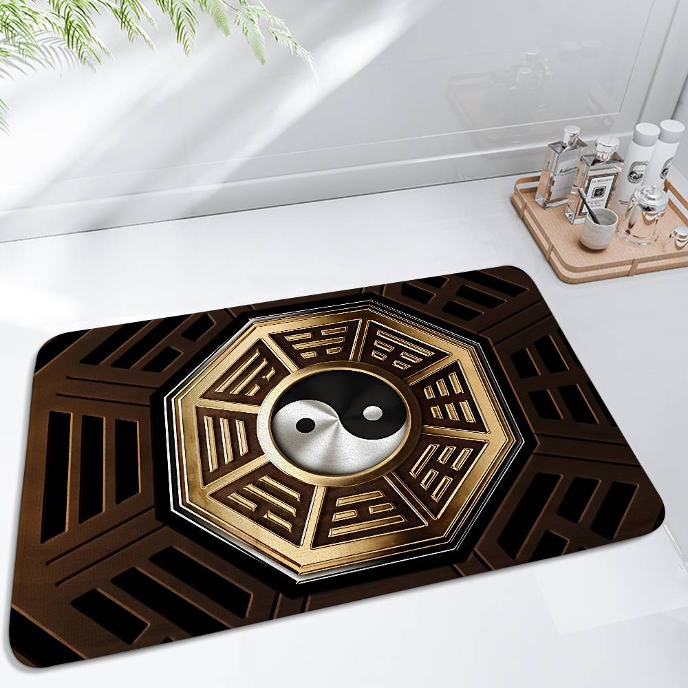 Chinese Tai Chi Bagua Yin Yang Floor Mat Living Room Rug For Bedroom Welcome Mat Outdoor Rug